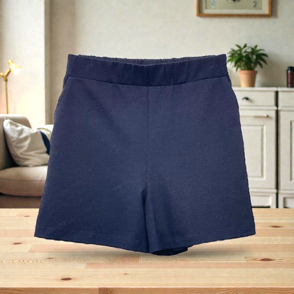 Patch Women's Short Casual Short Elastic Waist With Pockets