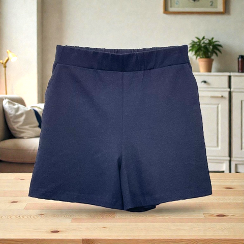 Patch Women's Short Casual Short Elastic Waist With Pockets